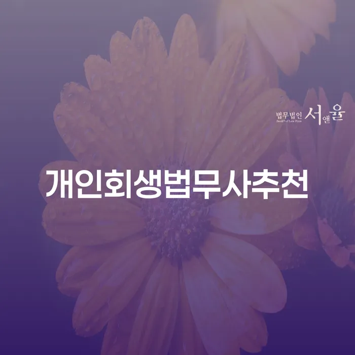 개인회생최근대출 빚청산 잘 하는 변호사