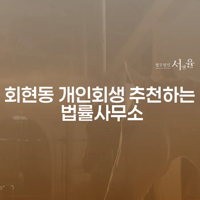 회현동 개인회생 추천하는 법률사무소