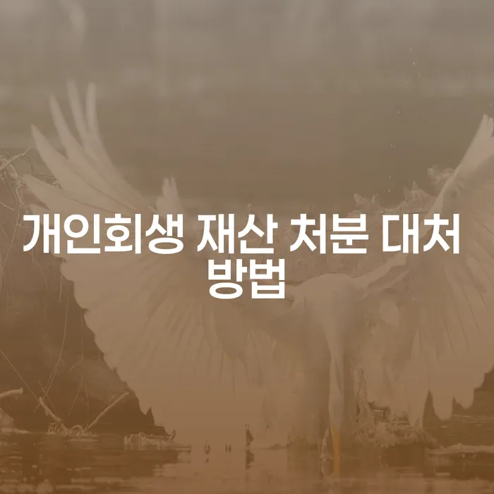 개인회생 신청 시 재산 처분, 어떻게 대처해야 할까요?