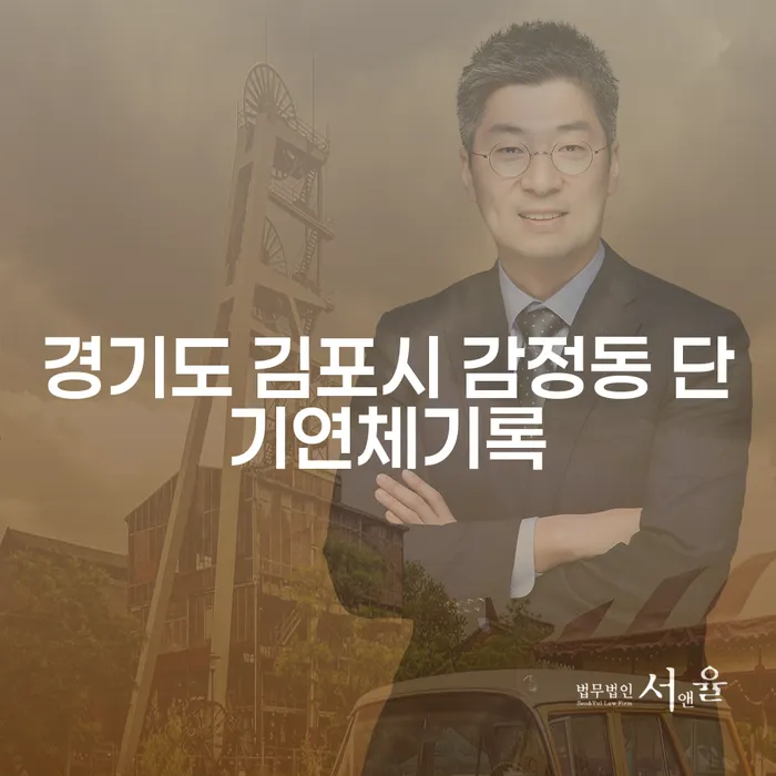 경기도 김포시 감정동 단기연체기록, 어떻게 해결할 수 있을까요?