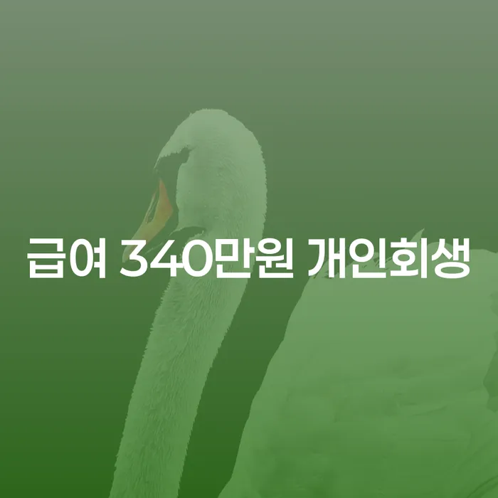 급여 340만원으로 개인회생 가능할까요? 장수군 사례를 통해 알아보세요