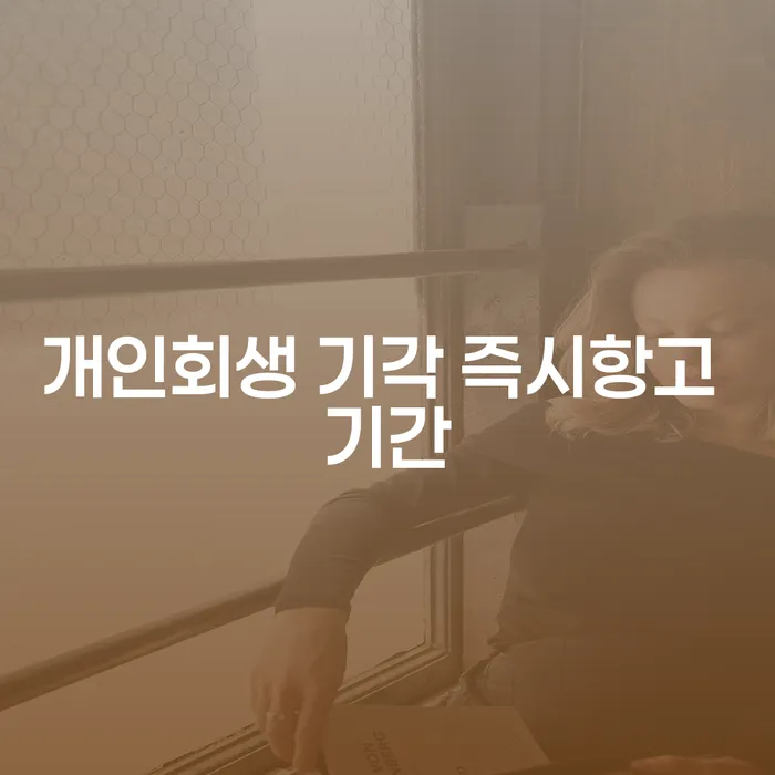 개인회생 기각 즉시항고 기간과 전주시 개인회생, 어떻게 대처해야 할까요?